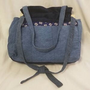 Handmade Blue Denim Medium Sized Tote Bag / Purse - Double Handles - Brand New!!